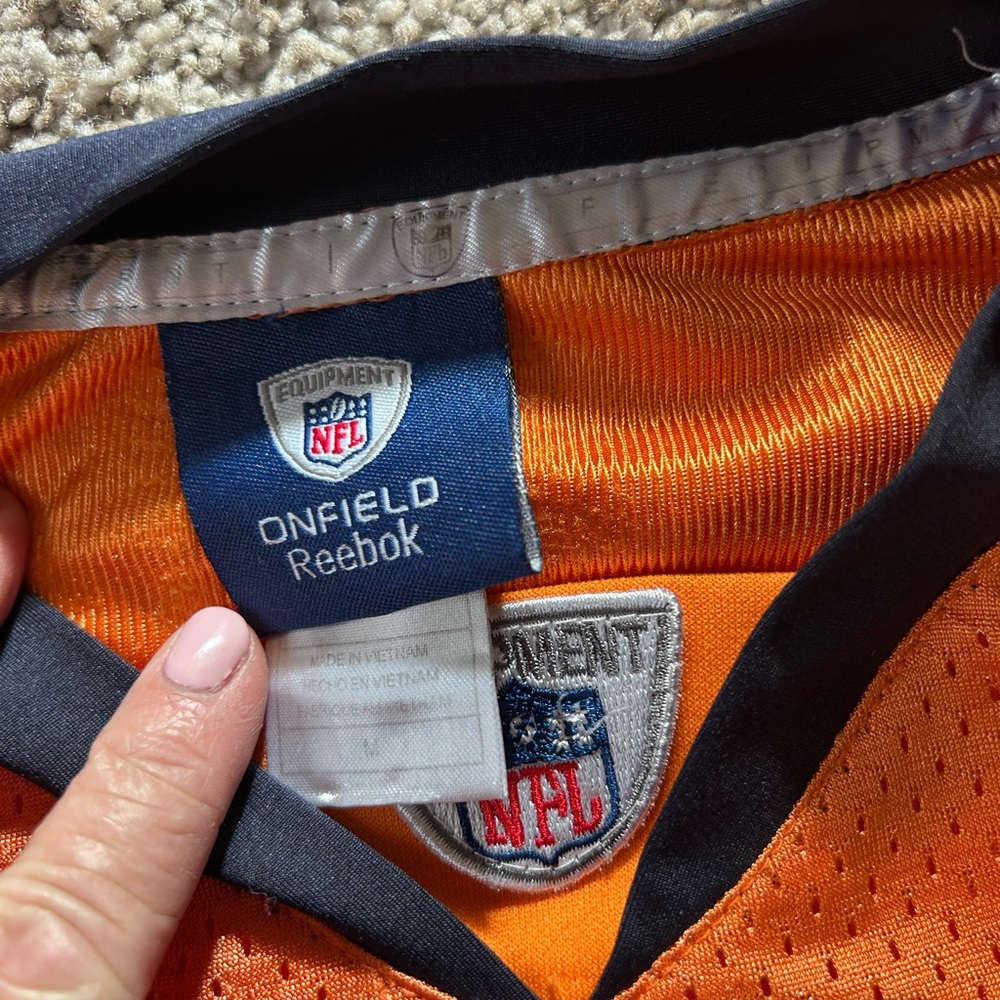 NFL Equipment OnField by Reebok Denver Broncos #18 Peyton Manning Jersey. Youth - Picture 4 of 15